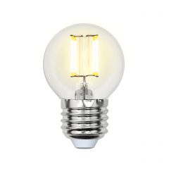 Лампа светодиодная Uniel LED-G45-5W/WW/E27/CL/MB GLM10TR картон