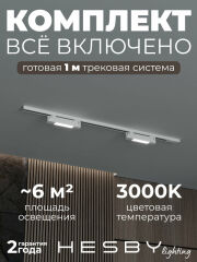 Комплект трековый Hesby Lighting №1 однофазная накладная Skylite HSBL_kompl_S001_NI1W3K
