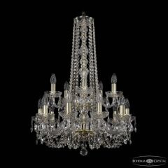 Подвесная люстра Bohemia Ivele Crystal 1402 1402/10+5/195/h-80/2d G