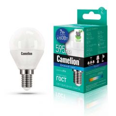 Лампа светодиодная Camelion E14 7W 6500K LED7-G45/865/E14 12646