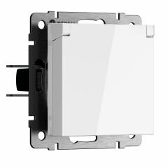  Werkel W1171201/ Розетка влагозащ. с зазем. с защит. крышкой и шторками N (белый) W1171201