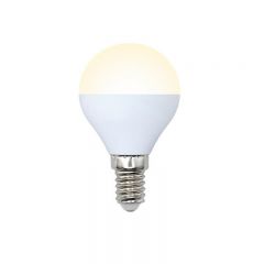 Лампа светодиодная Volpe LED-G45-9W/WW/E14/FR/NR картон