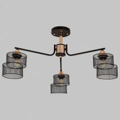 Люстра на штанге Imex MD.4252 MD.4252-3-S-BK+FGD