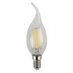 Лампа светодиодная филаментная Эра E14 5W 4000K прозрачная F-LED BXS-5W-840-E14