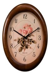  Салют Настенные часы (26.5x4x40 см) ДС - ОБ23 - 471 Розы