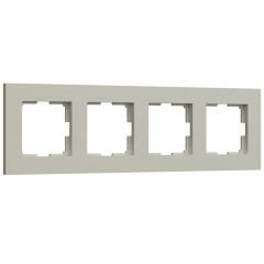  Werkel W0042917/ Рамка на 4 поста Slab (дымчатый софт) W0042917