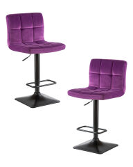 Набор 2 шт Стул барный Dobrin DOMINIC, фиолет велюр (MJ9-58)