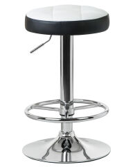 Табурет барный Dobrin LM-5008 BRUNO, бело-чёрный