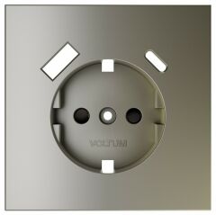 Накладка для розетки с заземлением и со шторками и 2хUSB type A и C Voltum S70 VLS001004