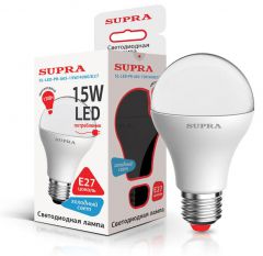 Лампа светодиодная Supra SL-LED-PR-A65-15W/4000/E27 Шар-класика, мощность 15 Вт, холодный свет, цоколь Е27