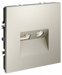 ТВ-розетка и розетка Ethernet RJ-45 без рамки Voltum S70 VLS060703