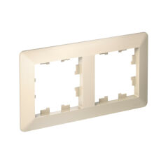  Systeme Electric ATLASDESIGN AIR 2-постовая РАМКА, БЕЖЕВЫЙ/дымчатый белый