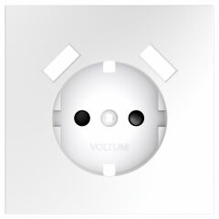 Накладка для розетки с заземлением и со шторками и 2хUSB type A Voltum S70 VLS000902