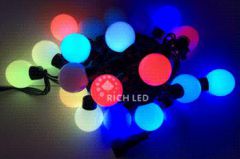 Гирлянда Rich LED большие шарики, 5м, RGB, 220В, с блоком питания в комплекте
