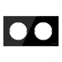 Рамка 2-постовая ABB Sky Moon стекло чёрное 2CLA867200A3101