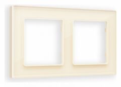 Рамка на 2 поста Ambrella Volt Platos Стекло органическое AF330302