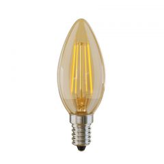  Voltega Лампа светодиодная филаментная E14 4W 2800К свеча золотая VG10-C3E14warm4W-F 5482