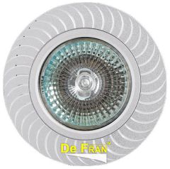 Точечный светильник De Fran FT 9945 Al "Круг с алмазной нарезкой" алюминий MR16 1 x 50 вт