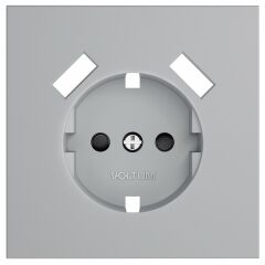 Накладка для розетки с заземлением и со шторками и 2хUSB type A Voltum S70 VLS000916