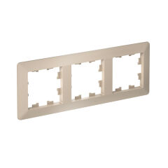  Systeme Electric ATLASDESIGN AIR 3-постовая РАМКА, ПЕСОЧНЫЙ/дымчатый белый