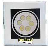 Светильник De Fran DAR303-1 LED карданный поворотный, с ПРА и LED, 560Лм, 120 гр LED 7 x 1 вт