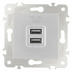 Розетка USB, без рамки Arte Milano am-203 203.46-1.silver
