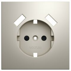 Накладка для розетки с заземлением и со шторками и 2хUSB type A Voltum S70 VLS000903