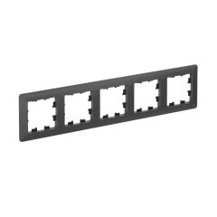  Systeme Electric ATLASDESIGN AIR 5-постовая РАМКА, БАЗАЛЬТ/дымчатый черный