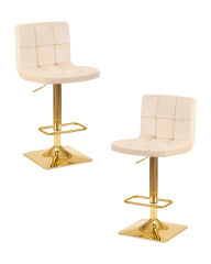 Набор 2 шт Стул барный Dobrin GOLDIE, бежевый велюр (MJ9-10)