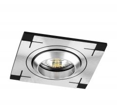 Точечный светильник Feron 18629 CD2330 MR16 "квадрат", черный/алюминиевый
