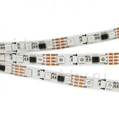  Arlight Лента SPI-5000-5060-60 12V Cx3 RGB-Auto (10mm, 13.2W/m, IP20) (ARL, Открытый, IP20)