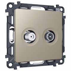 ТВ-розетка и SAT-розетка оконечная без рамки Ambrella Volt ALFA MA373310