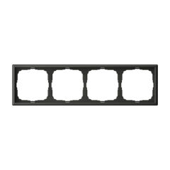  Systeme Electric ARTGALLERY 4-постовая РАМКА, универсальная, БАЗАЛЬТ