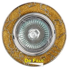 Точечный светильник De Fran FT 834 ch "С узором" хром + желтый MR16 1 x 50 вт