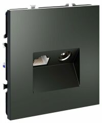 ТВ-розетка и розетка Ethernet RJ-45 без рамки Voltum S70 VLS060706