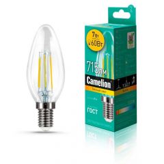 Лампа светодиодная Camelion E14 7W 3000K LED7-C35-FL/830/E14 13452