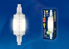 Лампа светодиодная Uniel LED-J78-6W/WW/R7s/CL PLZ06WH картон