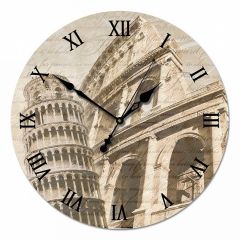  Династия Настенные часы (33x4 см) Старинная Италия 01-004
