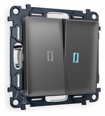 Выключатель проходной двухклавишный с подсветкой Ambrella Volt Quant MA654040