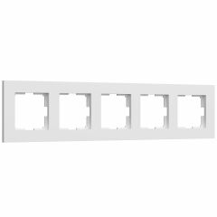  Werkel W0052961/ Рамка на 5 постов Slab (белый софт) W0052961