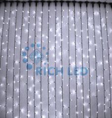 Гирлянда Rich LED Занавес 2*3 м, флэш, БЕЛЫЙ, прозрачный провод