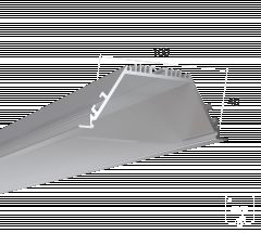  6063 Алюминиевый LED профиль LINE 10040 IN RAW LT70 (с экраном) — 2000мм