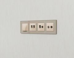 Накладка для розетки для вывода кабеля Ambrella Volt ALFA AP3158