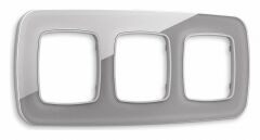 Рамка на 3 поста Ambrella Volt Radian Стекло органическое OF320503