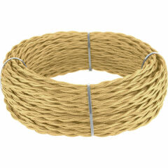  Werkel W6453347/ Ретро кабель витой 3х2,5 (золотой песок) под заказ 20 м W6453347