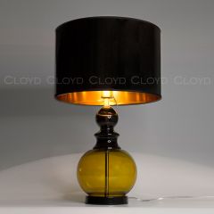 Настольная лампа Cloyd PONTIFICA T1 / выс. 61 см - латунь - янтарное стекло (арт.30118)