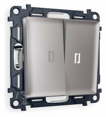 Выключатель проходной двухклавишный с подсветкой Ambrella Volt Quant MA504035