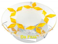 Точечный светильник De Fran FT 857 CH "Стекло с камнями" хром + желтый MR16 1 x 50 вт