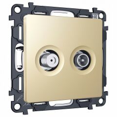 ТВ-розетка и SAT-розетка оконечная без рамки Ambrella Volt ALFA MA613310