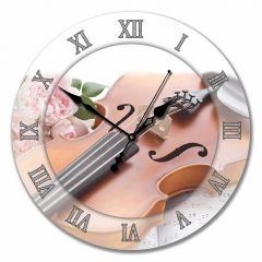  Династия Настенные часы (33x4 см) Скрипка 01-027